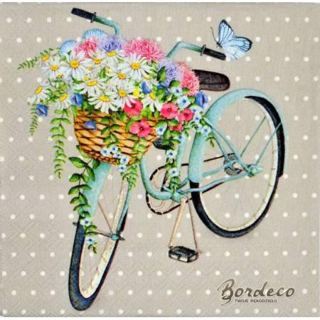 Serwetka decoupage firmy AMBIENTE rowery 33x33cm